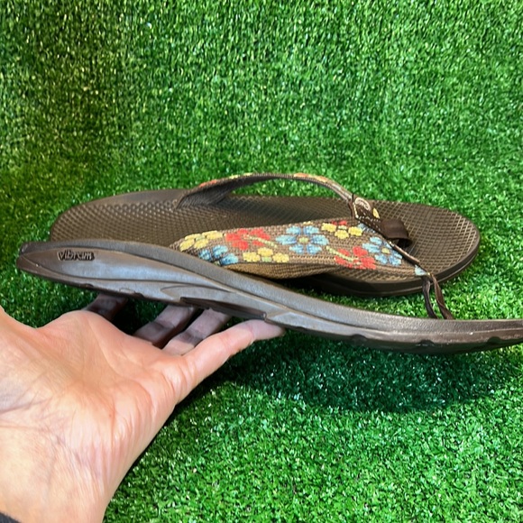 Chaco Flip EcoTread Flip-Flops - Size 12 FLOWERS 💐 - Picture 3 of 6